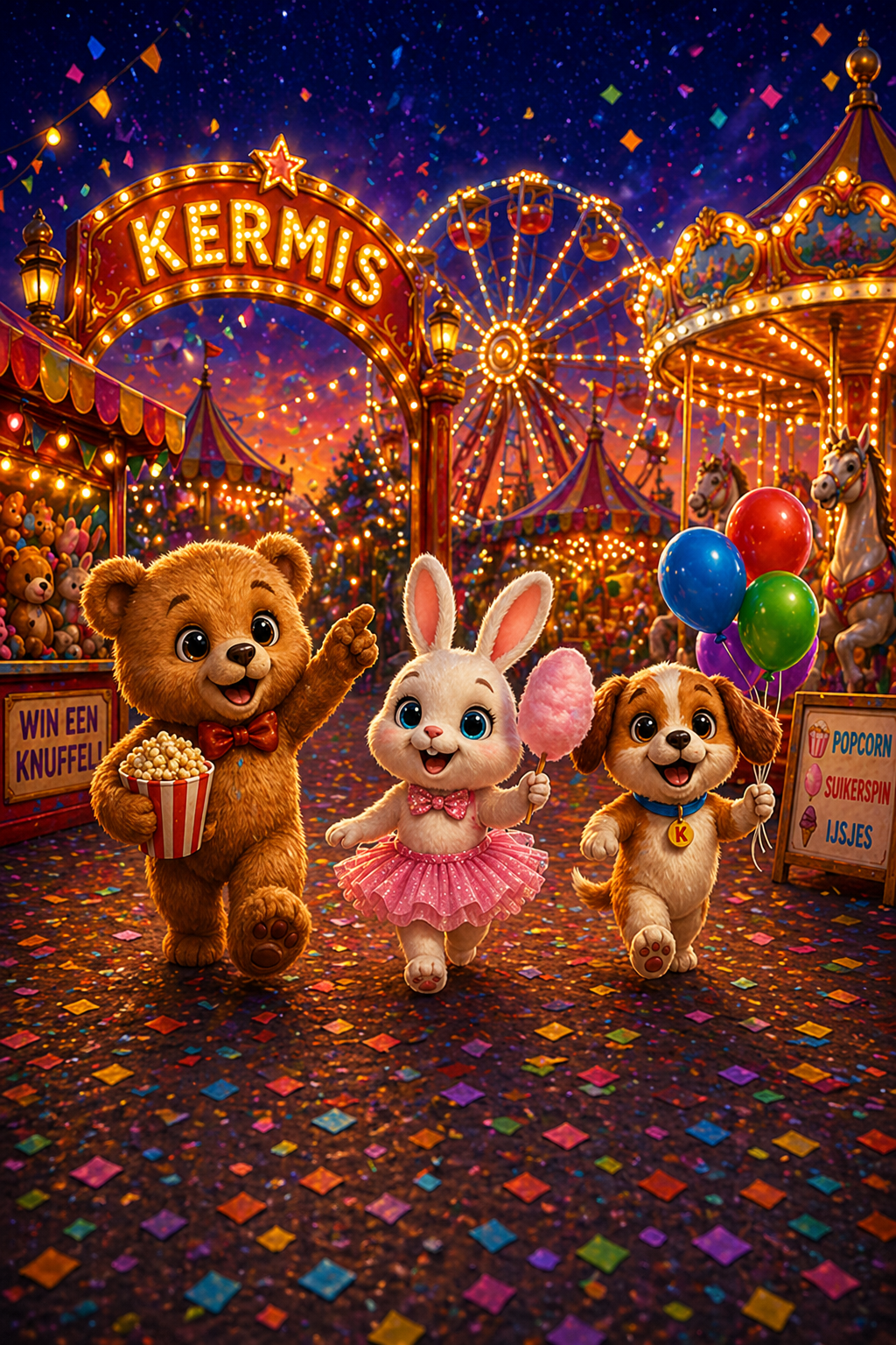 De Knoefies op de Kermis – Een Magisch Avontuur vol Lichtjes