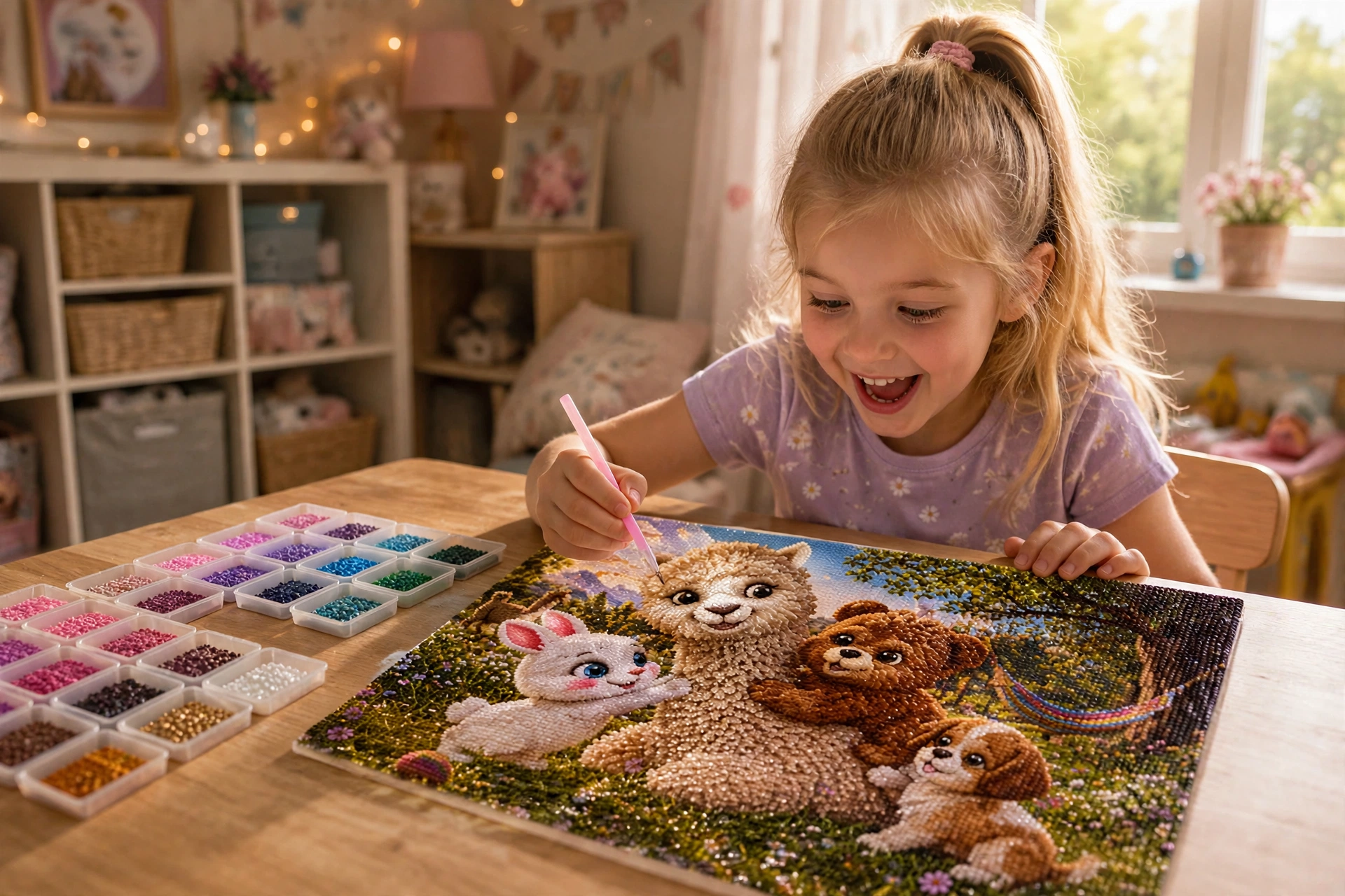 Diamond painting Alpaca